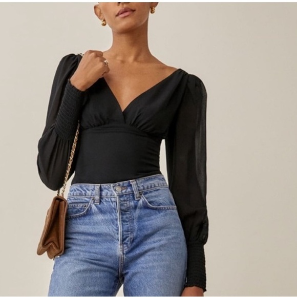 Reformation Black Blouse - Picture 9 of 9